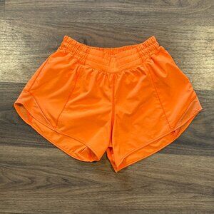 Lululemon Hotty Hot Short II Womens 6 Bright Orange Running Workout Shorts